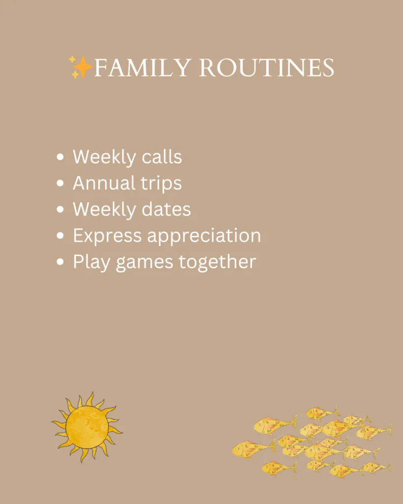 family routines list